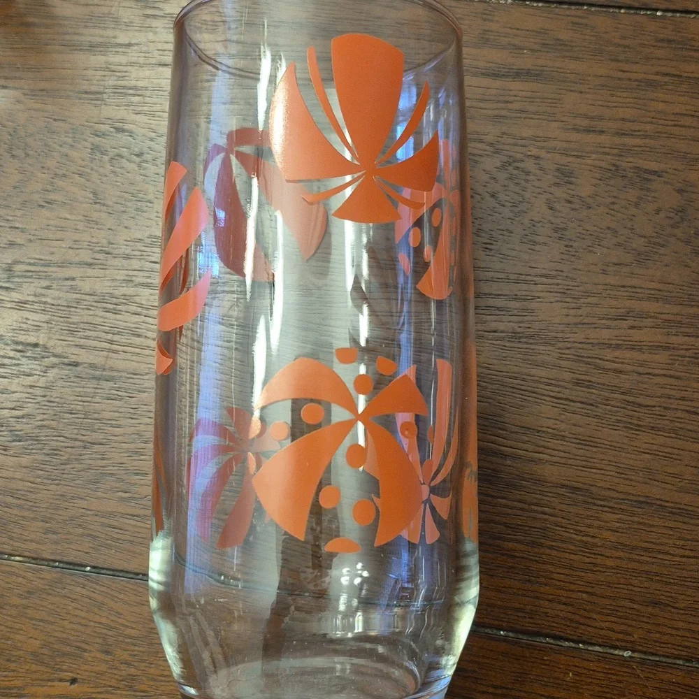 Vintage beach theme glasses by Anchor Hocking, set of 4.